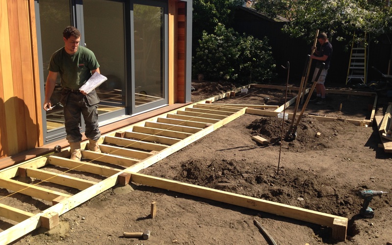 Landscaping Solutions Garden Design Richmond, Surrey Build In Progress